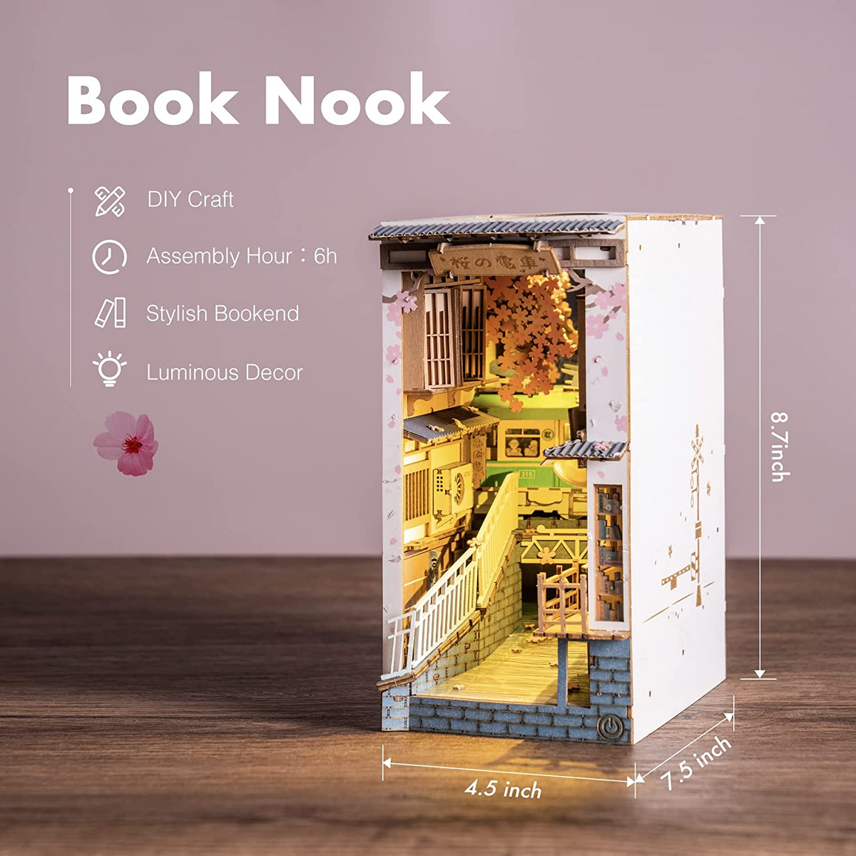 Sakura Alleyway Book Nook DIY building kit