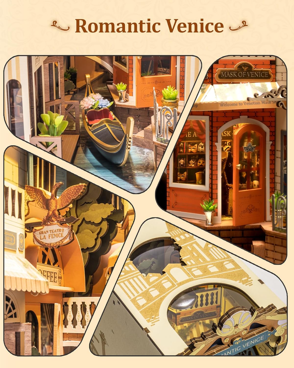 Romantic Venice DIY Book Nook Building Kit