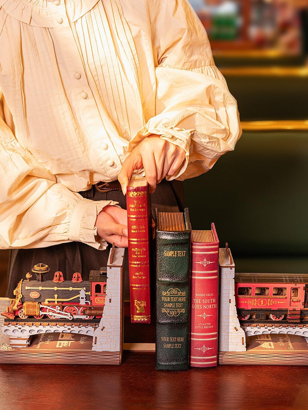 Century Train Book Ends DIY Booknook building kit