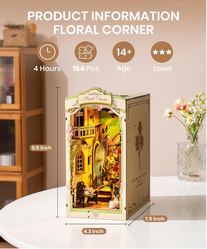 Floral Corner DIY Book Nook Building Kit