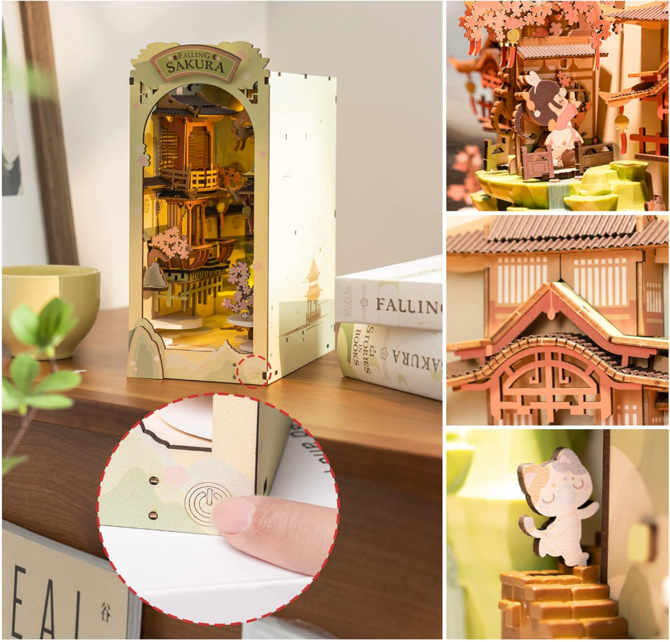 Falling Sakura Book Nook DIY building kit